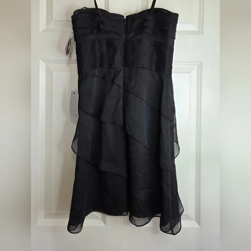 Adrianna Papell Evening Strapless Tiered Cocktail Dress - Size 6 - Picture 3 of 11